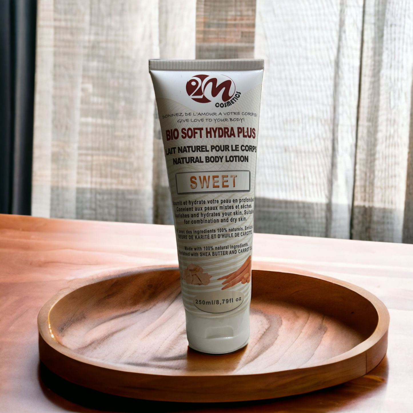 Lait Corporel BIO SOFT HYDRA PLUS 250 ml- SWEET enrichit de carotte: Offrez à votre peau une expérience de soin luxueuse pour une hydratation profonde et une douceur ultime"