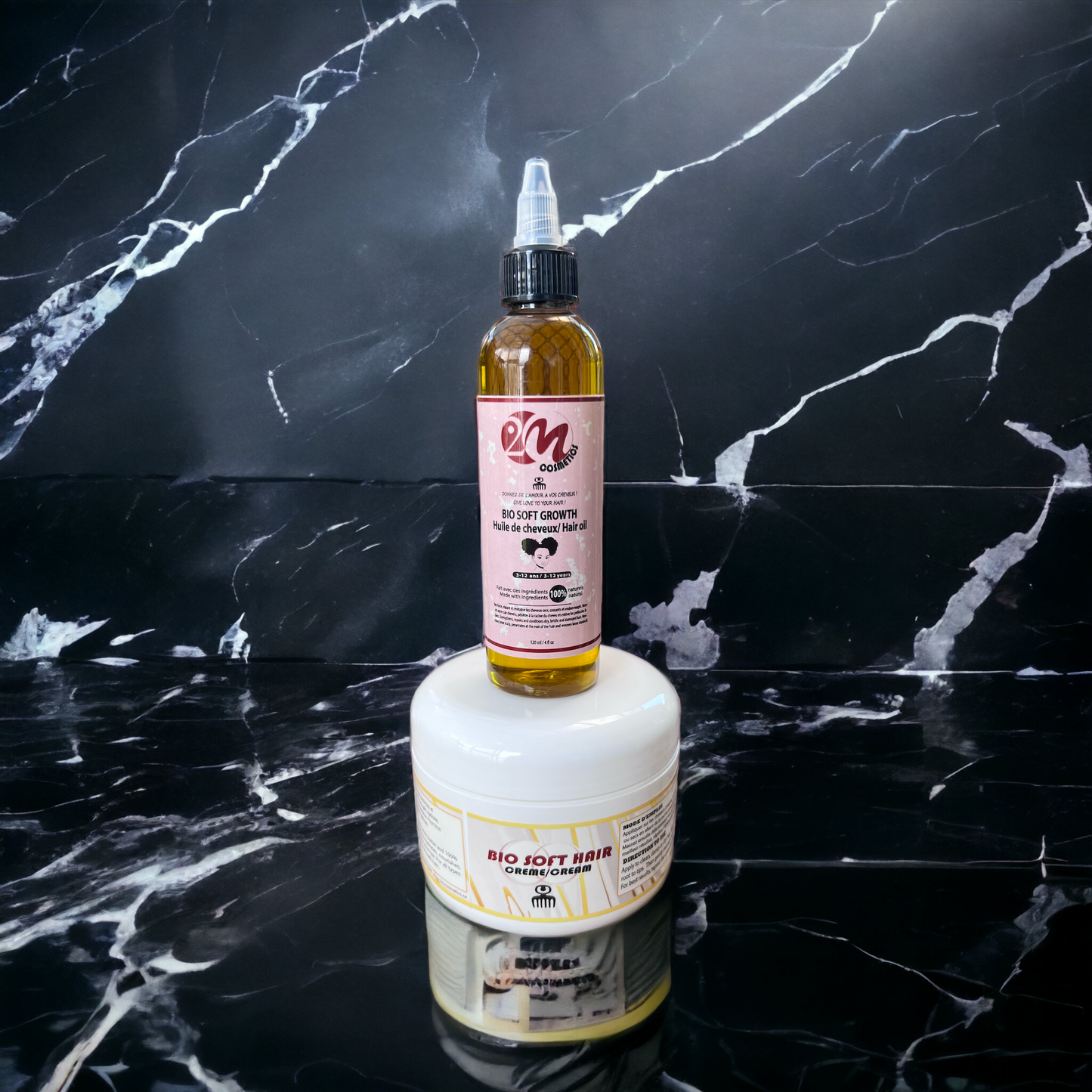 Kit Crème Démêlante Bio Soft Hair et l'Huile de Pousse Biosoft Growth 3 - 12 ans