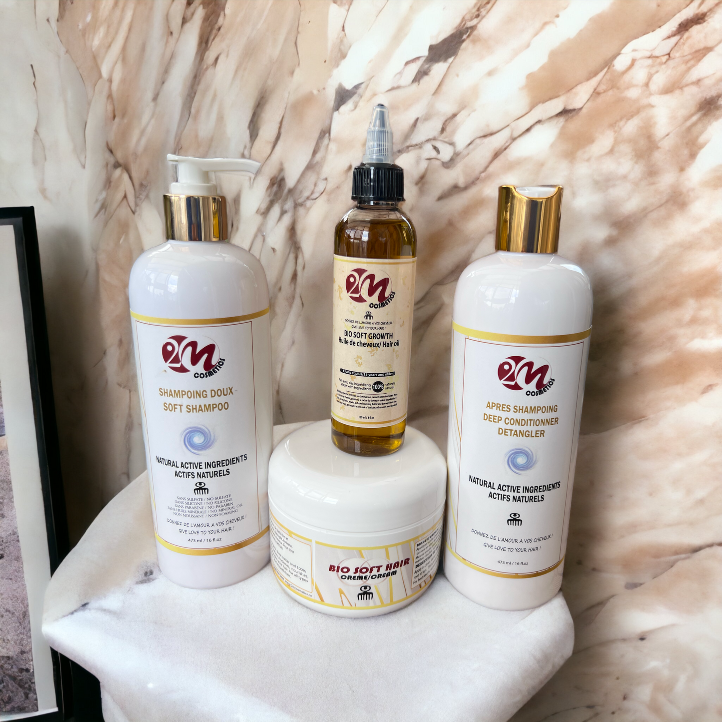 Kit de produits de cheveux pour assouplir, hydrater, fortifier, éliminer la casse!