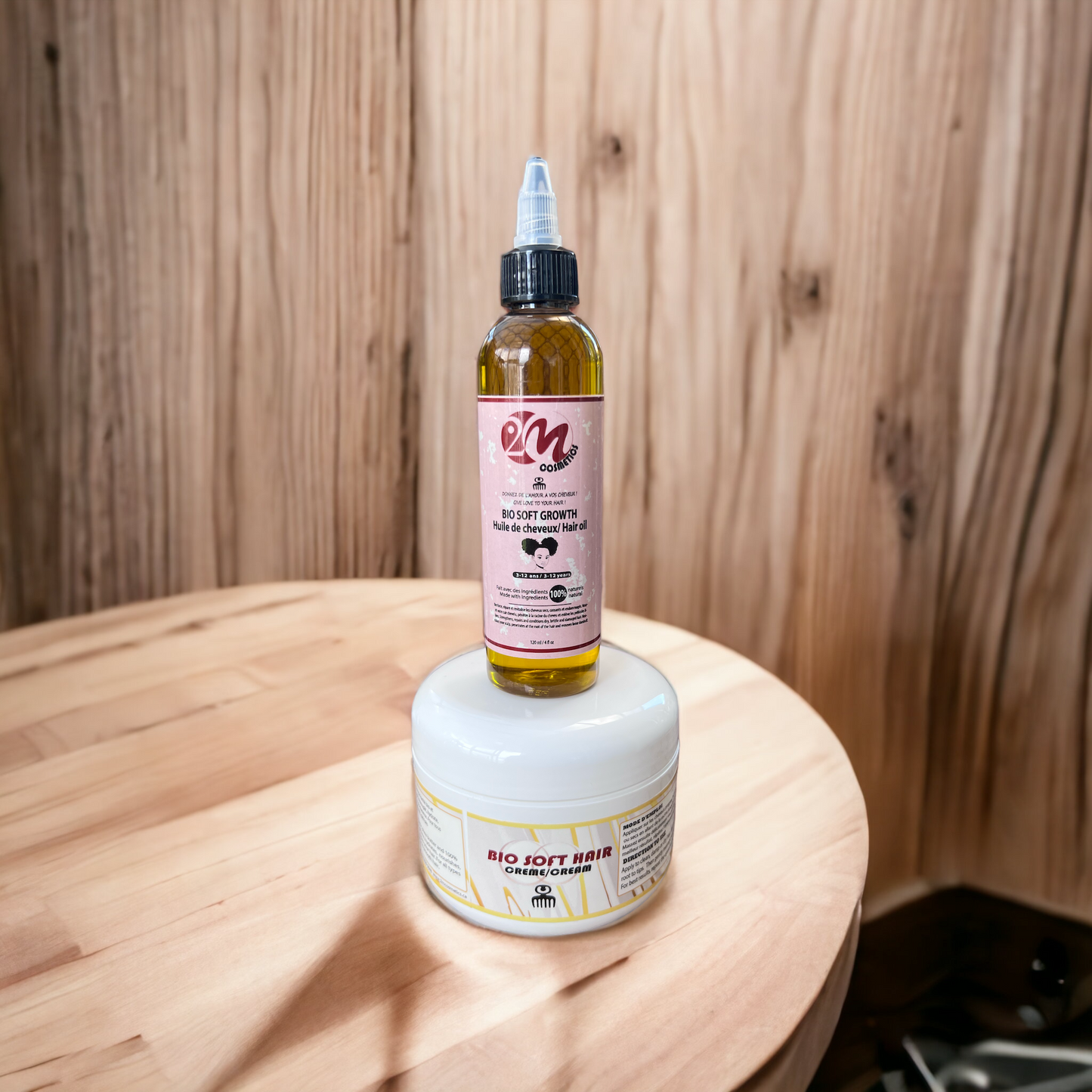 Kit Crème Démêlante Bio Soft Hair et l'Huile de Pousse Biosoft Growth 3 - 12 ans