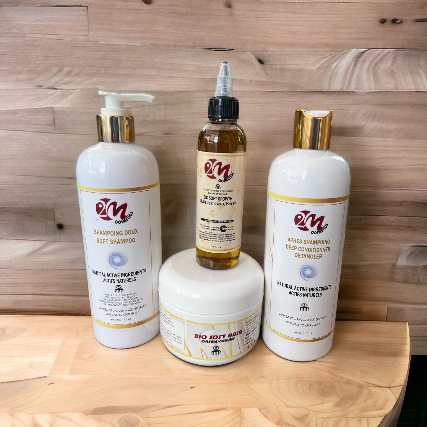 Kit de produits de cheveux pour assouplir, hydrater, fortifier, éliminer la casse!