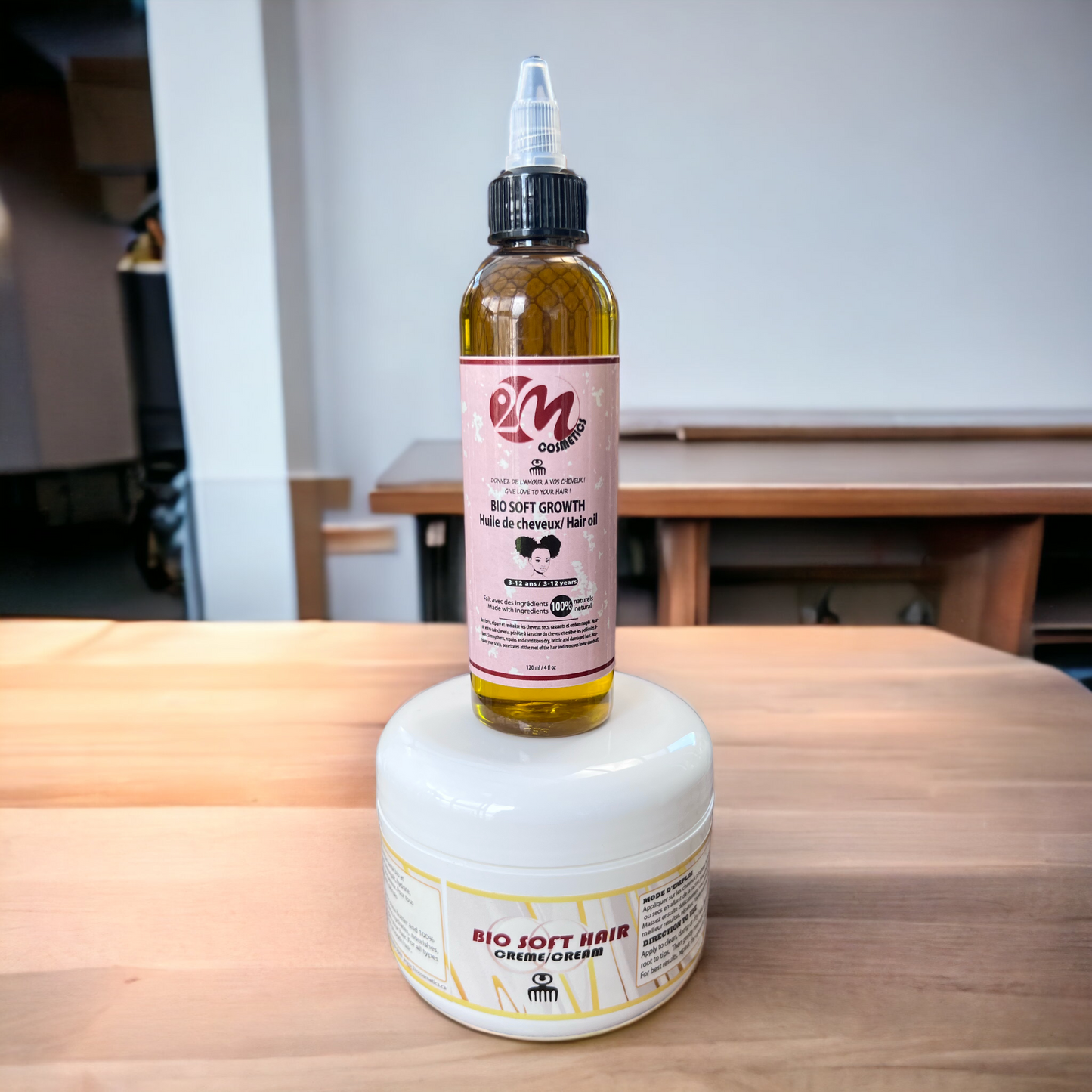 Kit Crème Démêlante Bio Soft Hair et l'Huile de Pousse Biosoft Growth 3 - 12 ans