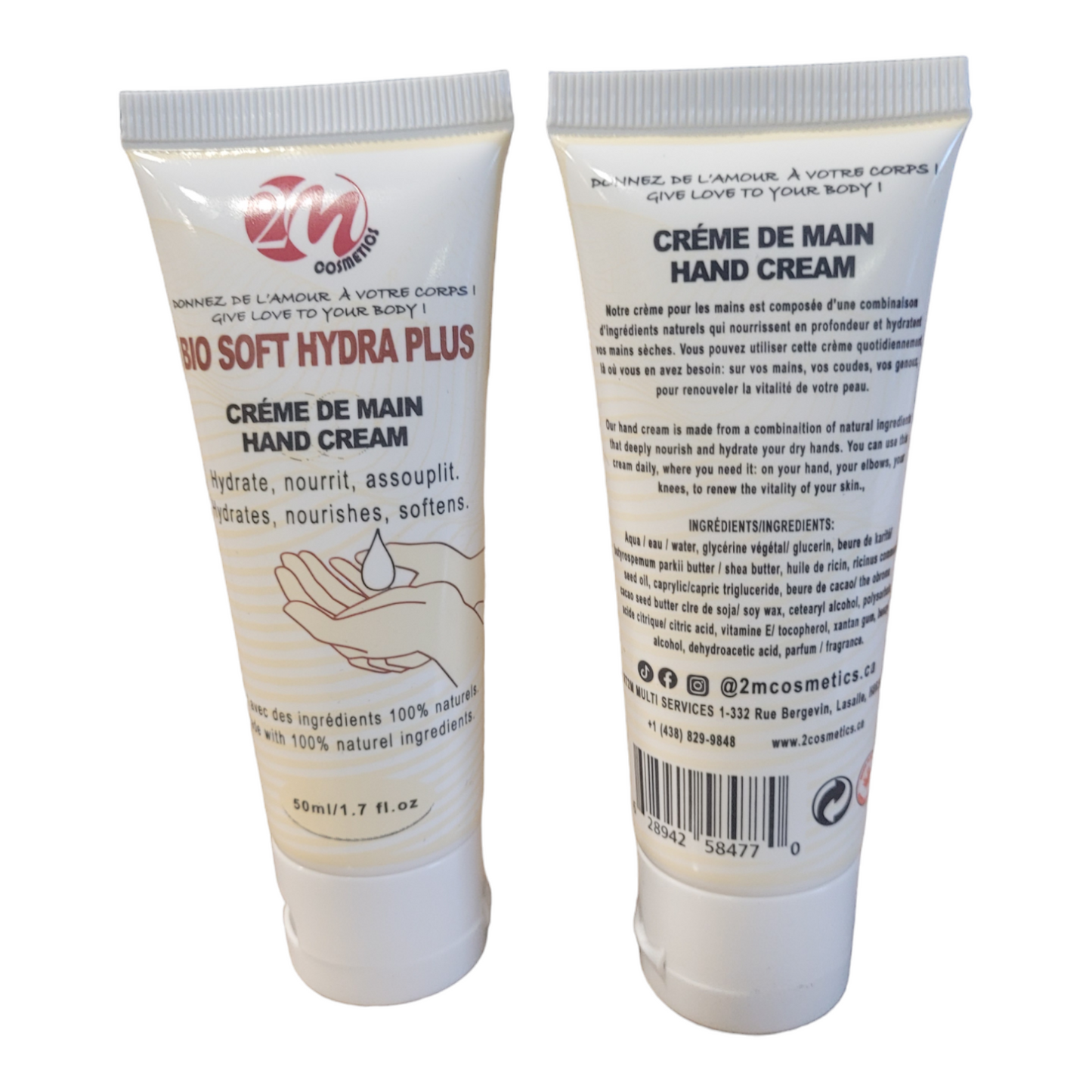 CREME DE MAIN BIO SOFT HYDRA 100% naturelle pour une hydratation intense et une peau parfaitement nourrie