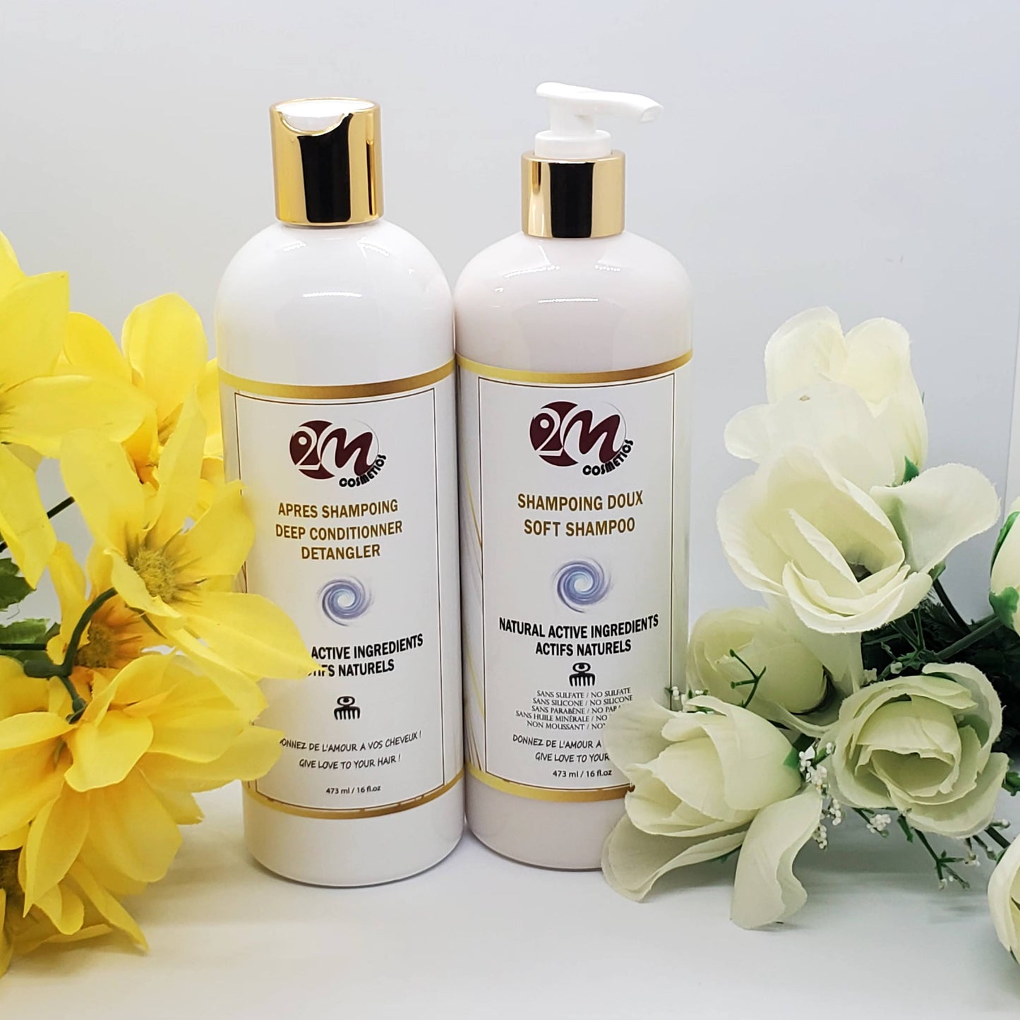 Après Shampoing Doux et Revitalisant pour Cheveux Naturels Propres et Soyeux