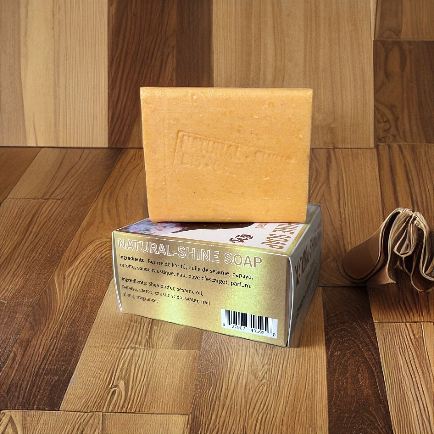 SAVON REVITALISANT : NATURAL SHINE SOAP ENRICHI A LA BAVE D'ESCARGOT (150g)