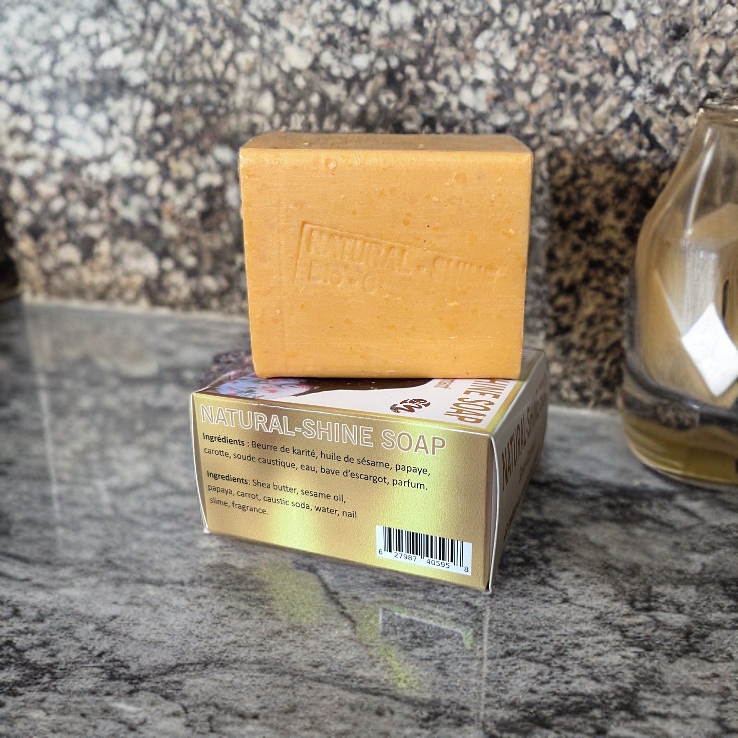 SAVON REVITALISANT : NATURAL SHINE SOAP ENRICHI A LA BAVE D'ESCARGOT (150g)