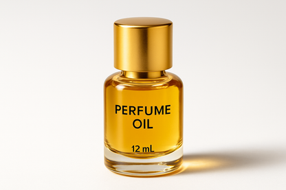 Huile de parfum dans une bouteille de 12ml avec bouchon doré