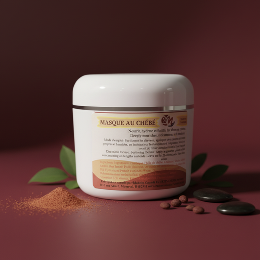 Masque au Chébé - Fond Bordeaux